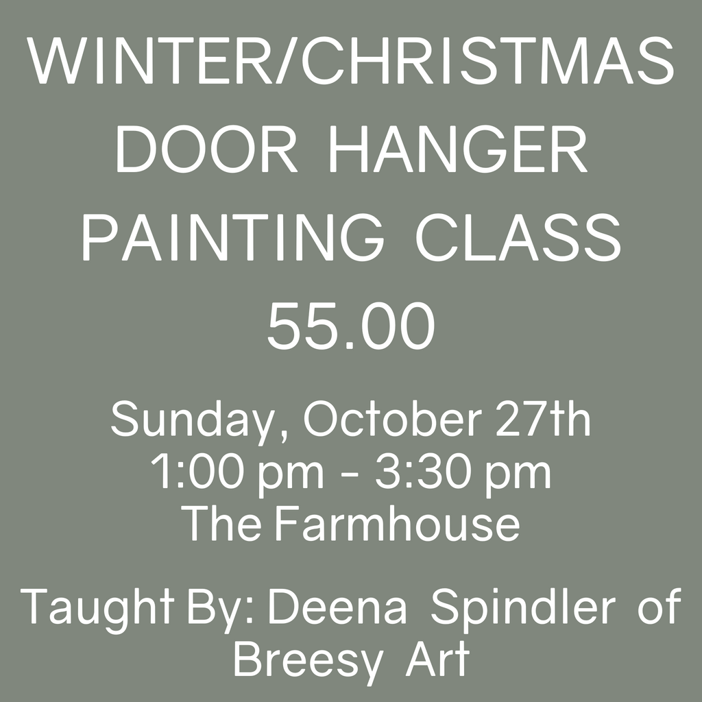 Winter / Christmas Door Hanger Painting Class