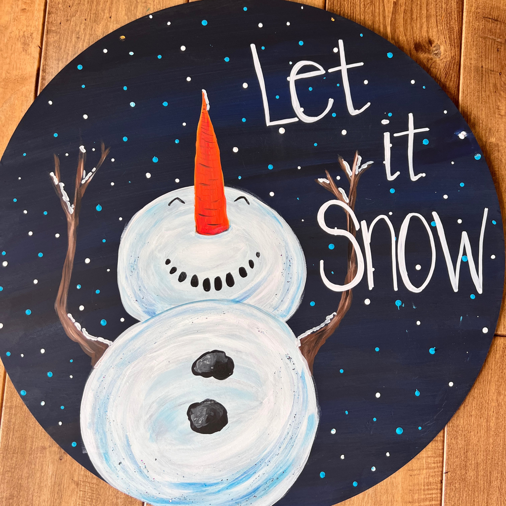 Winter / Christmas Door Hanger Painting Class